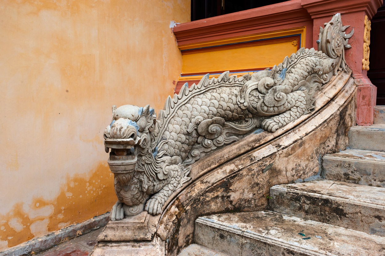 Decorative dragon in the Imperial City of Hue