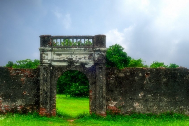 A melancholy arch within the grounds of the rundown but still magnificent Imperial Citadel in Hue.