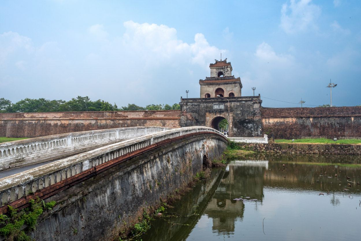 This gatehouse is part of the outer perimeter wall of the old Imperial City in Hue.